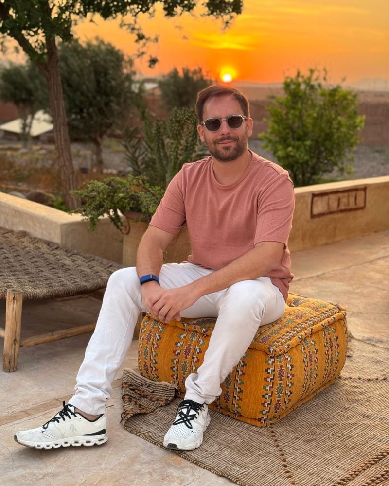 Guillaume Herbin au coucher du soleil dans la région de Marrakech